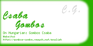 csaba gombos business card